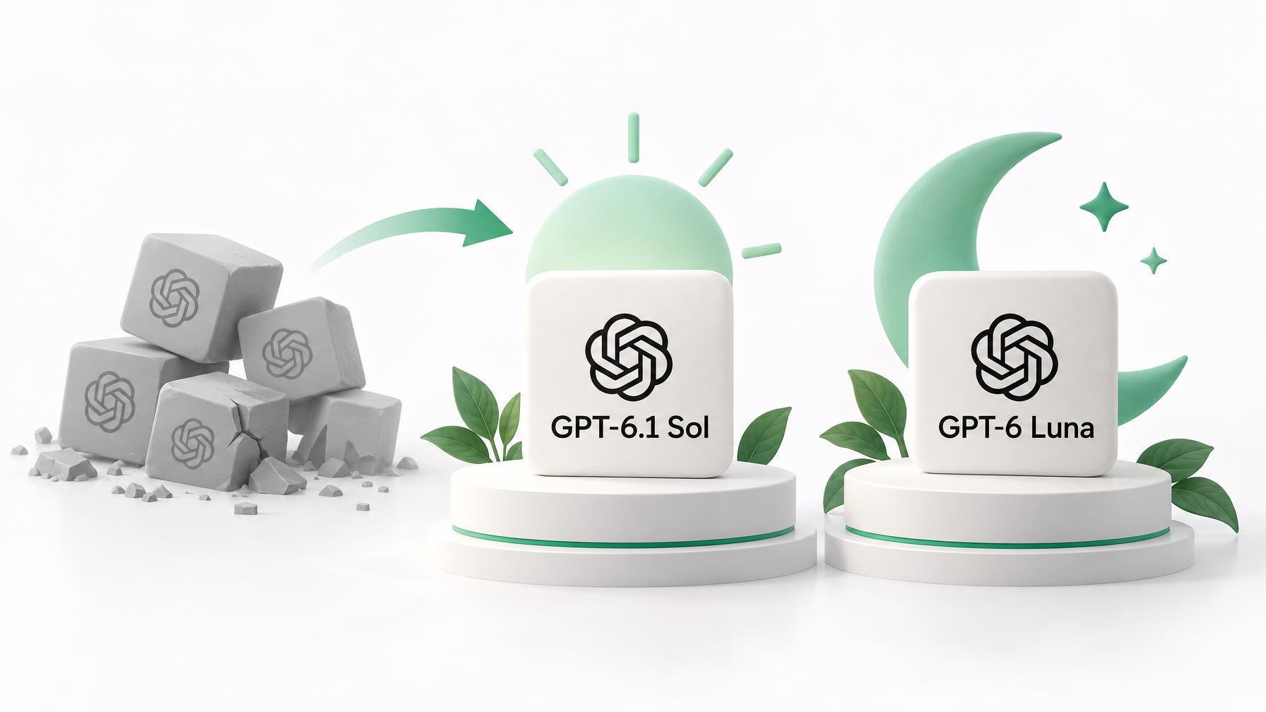 GPT-6.1 Sol and GPT-6 Luna replace the 5.6 series