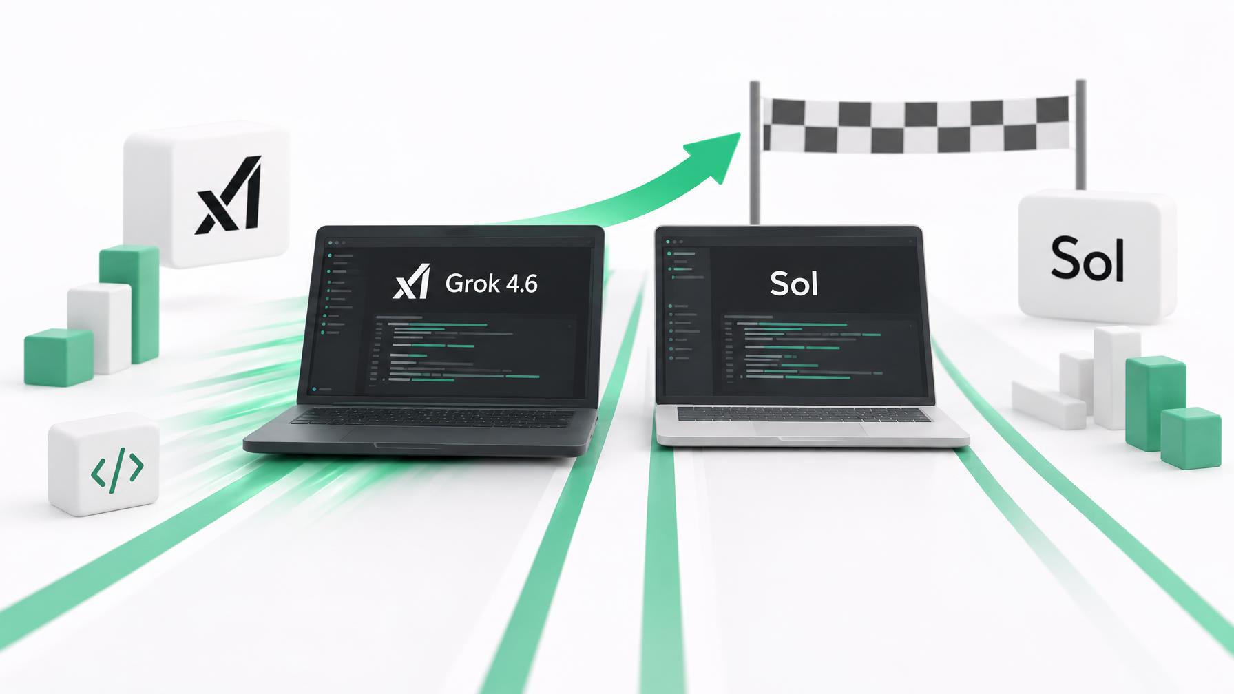 Grok 4.6 holt bei Coding zu Sol auf