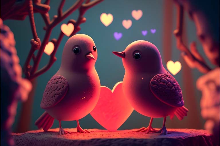 valentines day birds