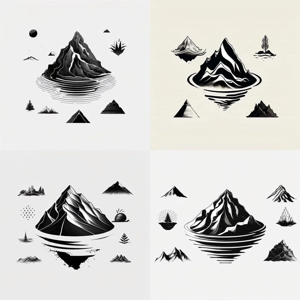 40 Traditional Mountain Tattoo Designs For Men - Old School Ink Ideas