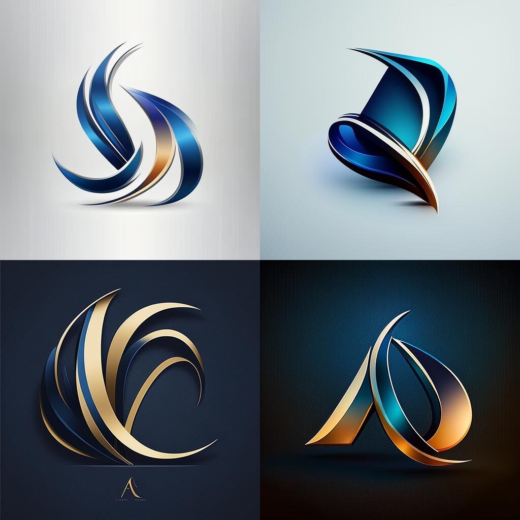 Midjourney "A" logo design