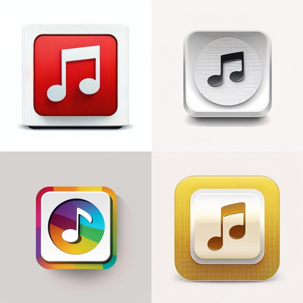 flat vector app icon of a music note