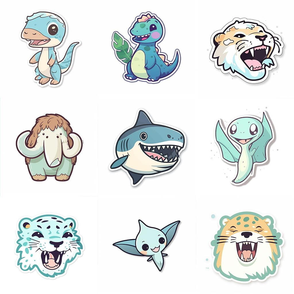 Cute Stickers design prompt for Midjourney