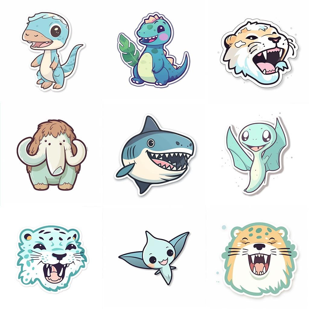 Cute Stickers design prompt for Midjourney - ChatX