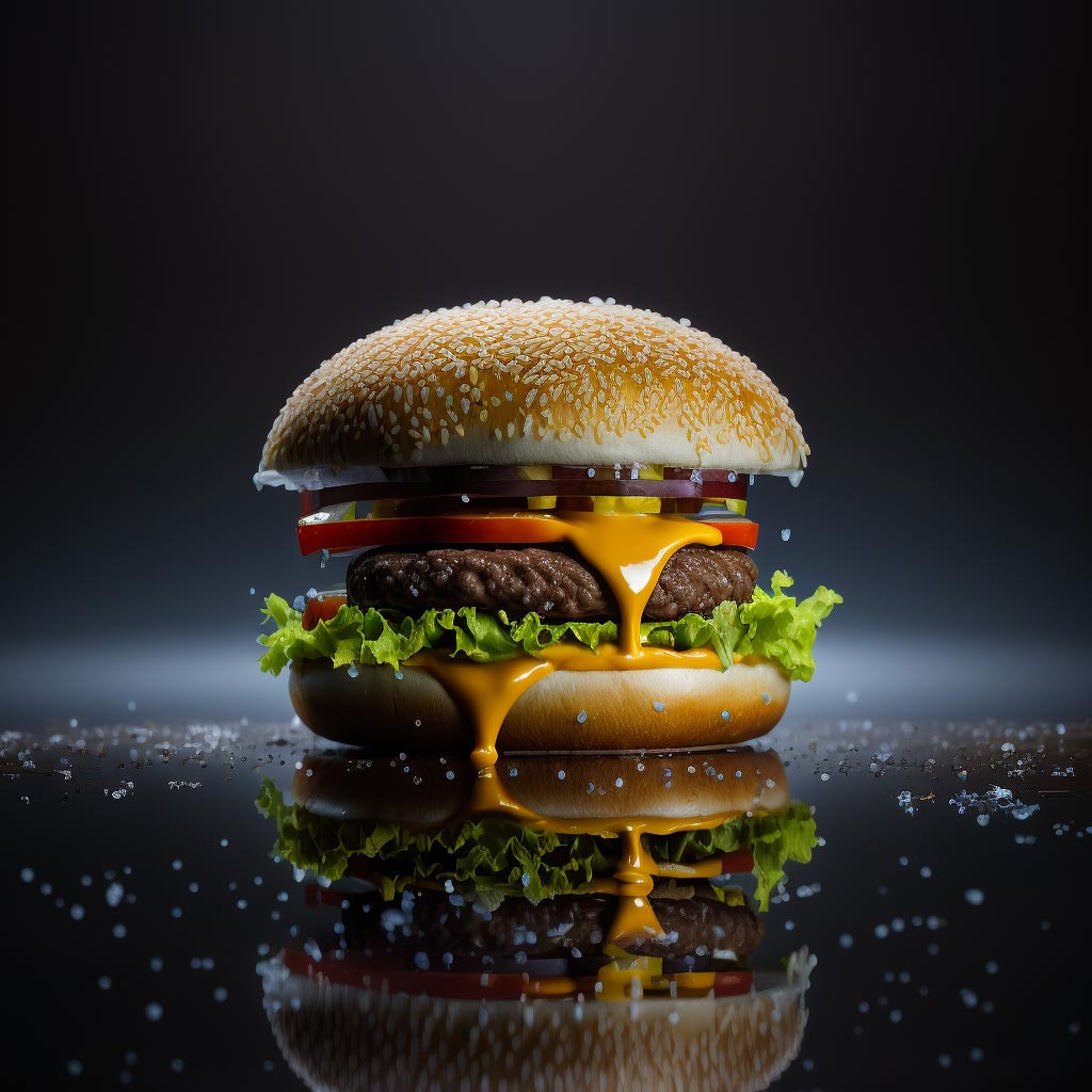 a burger ai generated image