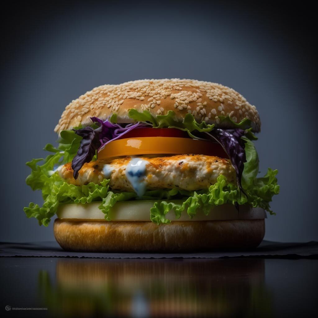 a chicken burger ai generated image