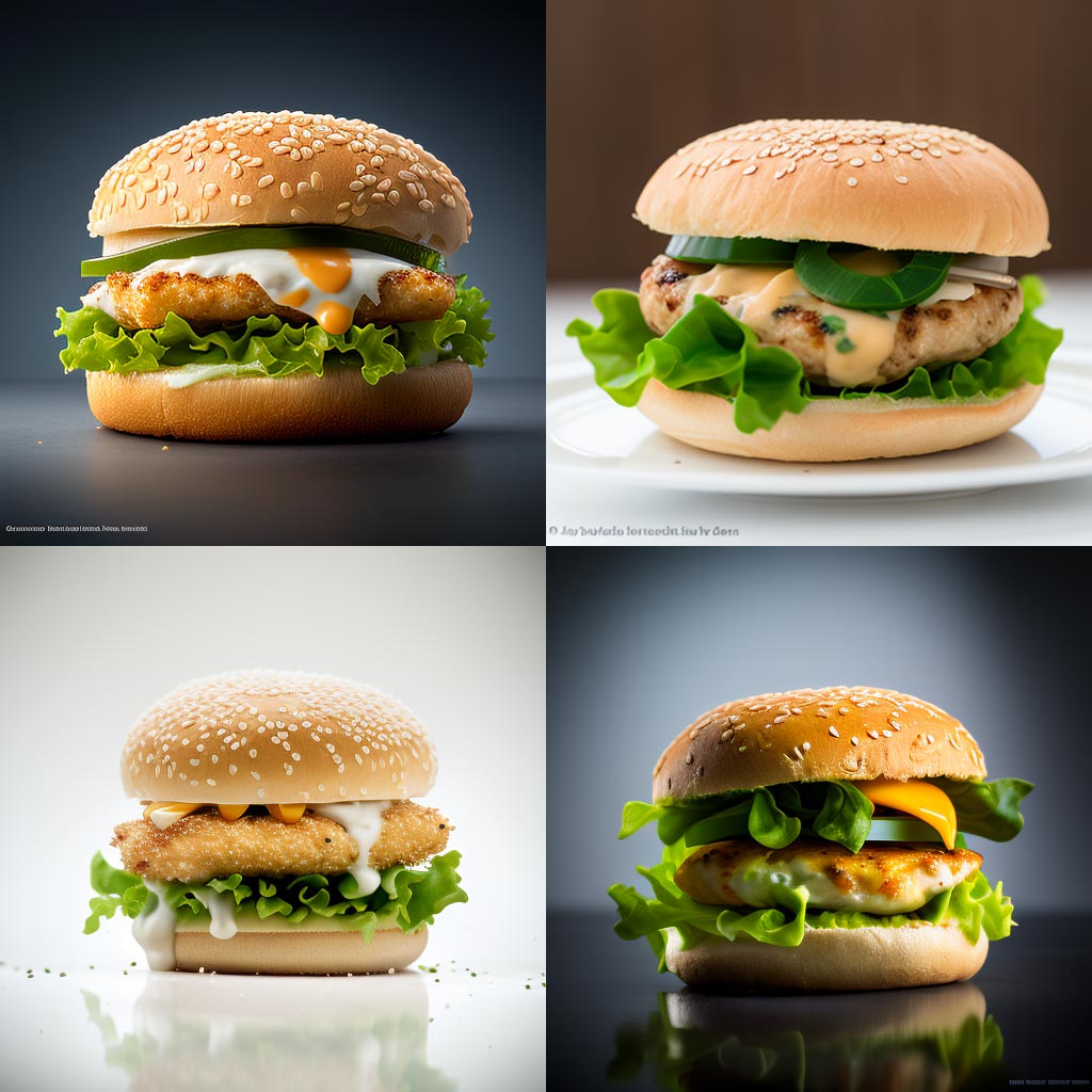 chicken burger ai generated image