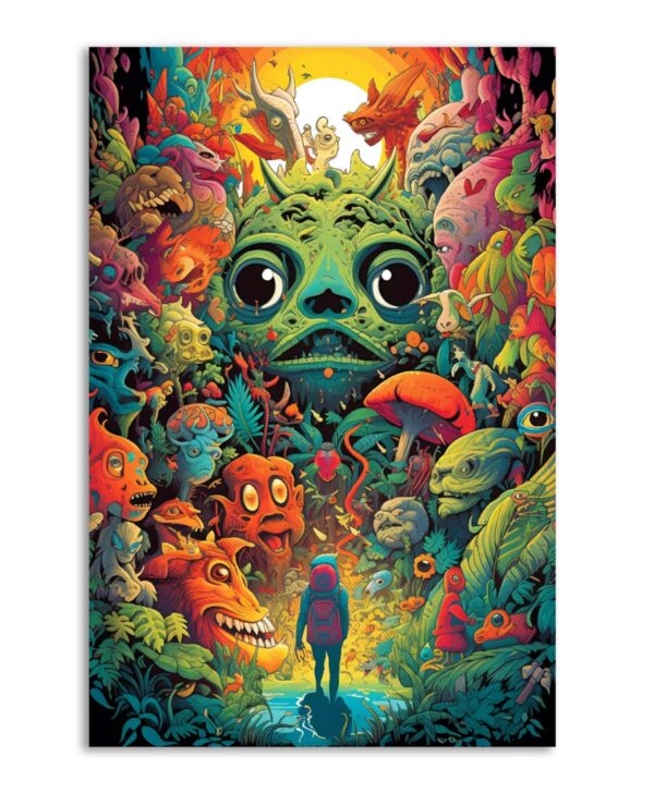 Forest Encounter - Colorful Concept Art Psychedelic Poster