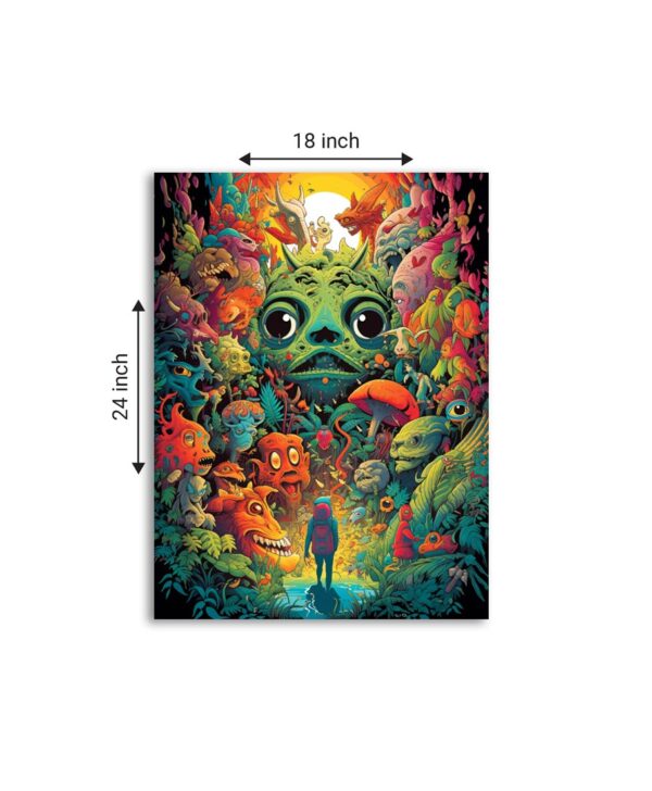 Forest Encounter - Colorful Concept Art Psychedelic Poster