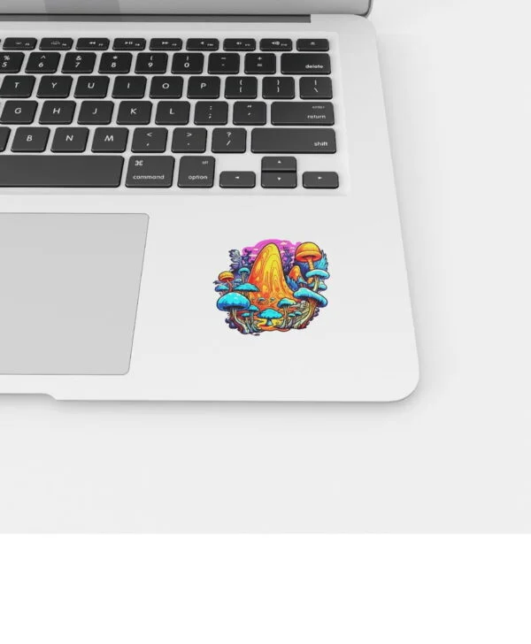 Mystical Shroomscape Psychedelic Forest Sticker