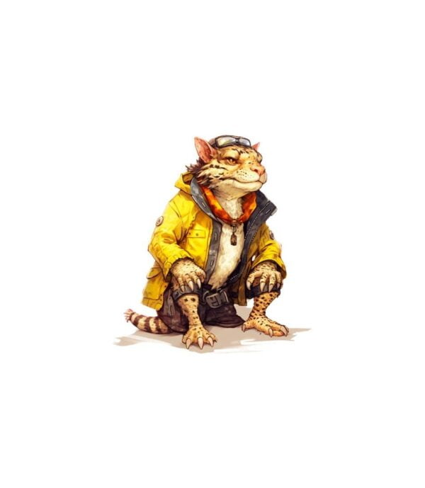 Reptilian Racketeer - Feline Mob Boss Unisex Graphic T-Shirt